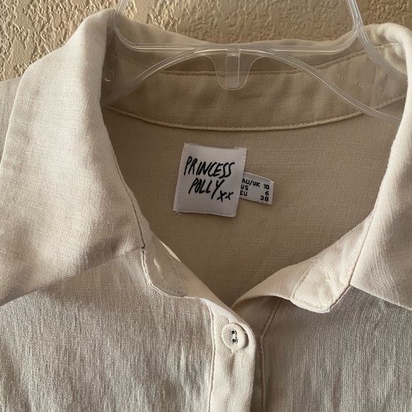 Princess Polly Long Sleeve Button Down Shirt size 6 - Picture 3 of 7